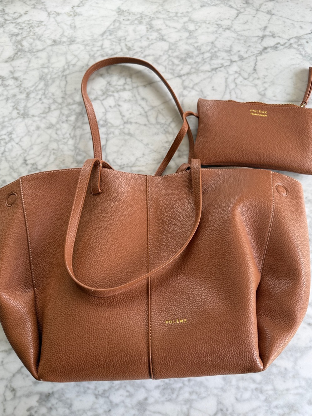 Polene Cyme Tote in Camel